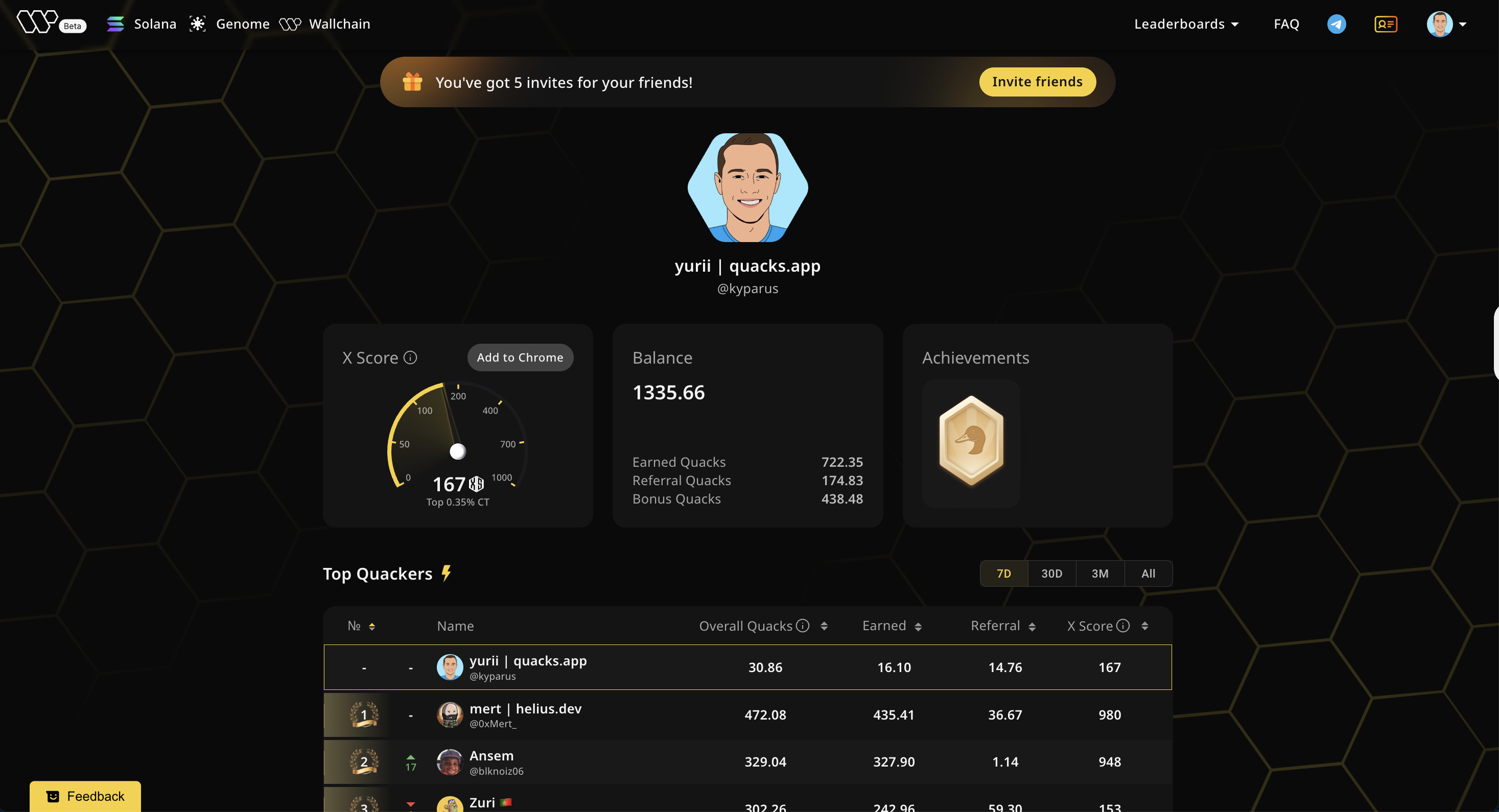 Wallchain MEV recapture auction