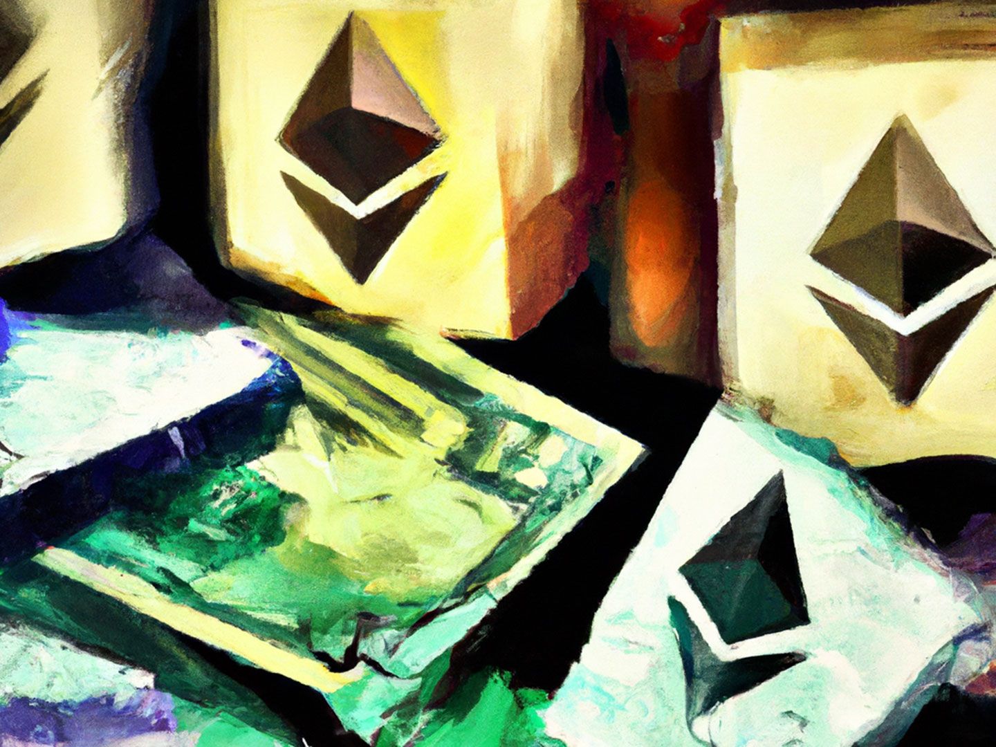 Abstract illustration showing MEV flows being redistributed among diverse DeFi participants, symbolizing fairness and revenue sharing in decentralized finance.
